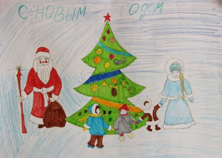 Рисование на тему новый год