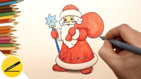 Новогодние рисунки карандашом