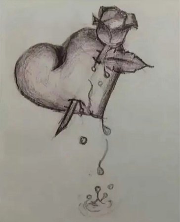 Рисунки простым карандашом про любовь