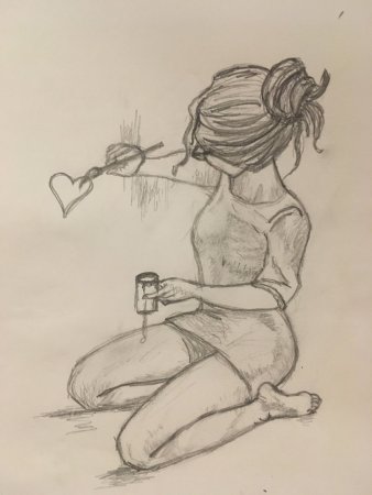 Рисунки для срисовки со спины