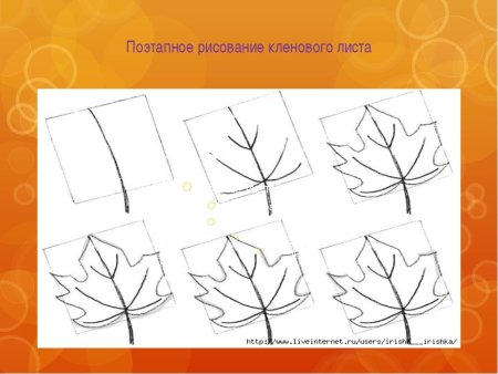 Рисование листьев 1 класс