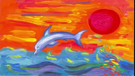 Рисунки красками для детей