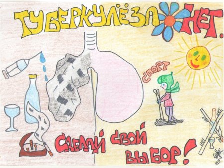 Плакат на тему туберкулез