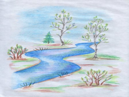 Рисунок на тему Весна