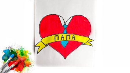 Рисунок папе на др легкий