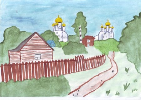 Древний город рисунок