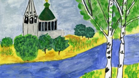 Крещение Руси рисунки детей