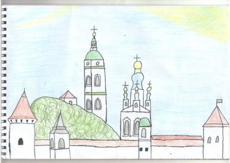 Рисование древнего города