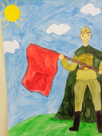 Рисунок на 23 февраля легкий