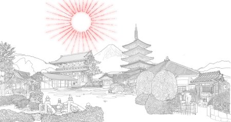 Запретный город Китай Пекин нарисованный