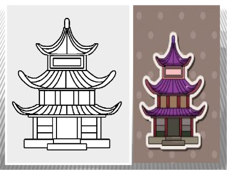 Японские раскраски для детей фонарик