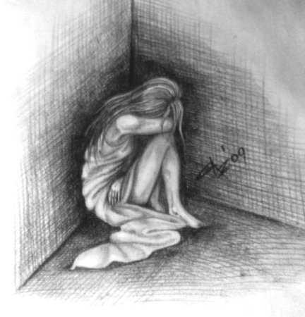 Рисунки для срисовки грустные