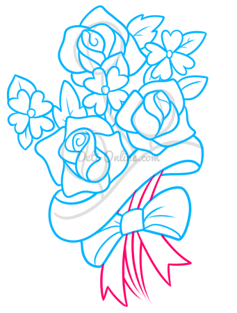 Рисунок розы для срисовки