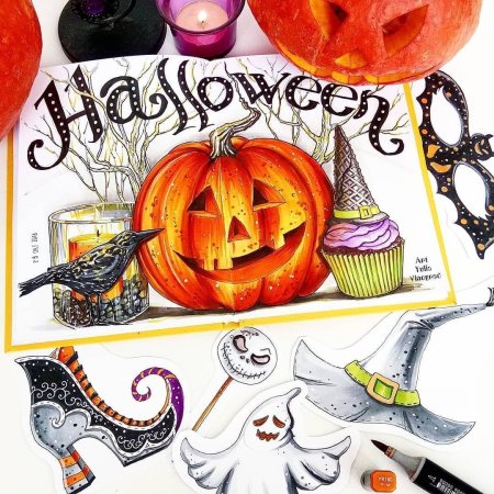 Рисунки на Хэллоуин карандашом