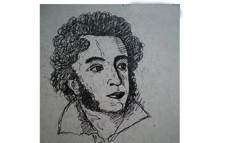 Александр Сергеевич Пушкин карандашом