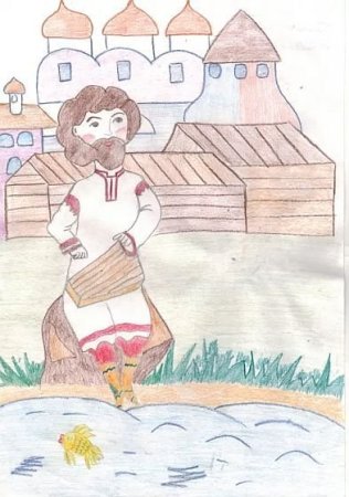 Рисунок к былине Садко