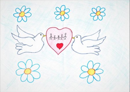 День семьи любви и верности рисунки