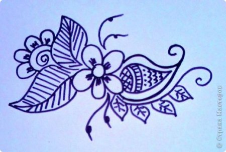 Декоративное рисование завиток Хохломская роспись