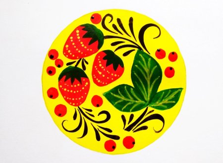 Рисование «по мотивам хохломской росписи» т.с. Комарова