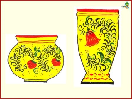 Детские рисунки на тему Хохлома