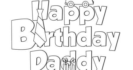 Раскраска с днем рождения папа