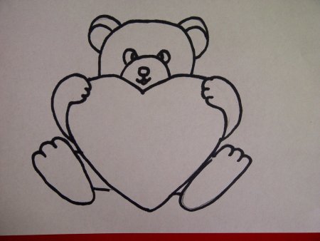Мишка Тедди картинки для срисовки