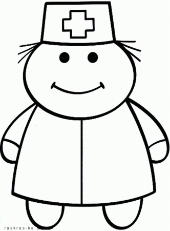 Доктор раскраска для детей
