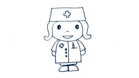 Поэтапное рисование врач