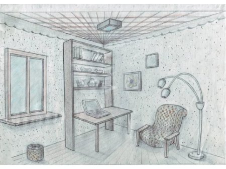 Рисование интерьера комнаты