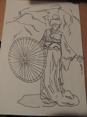 Рисунок в китайском стиле легкий