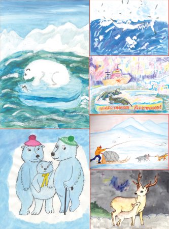 Рисование животные Арктики и Антарктики подготовительная группа