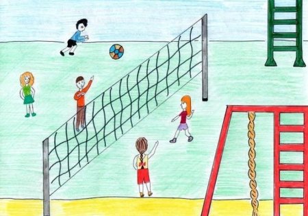 Спортивные рисунки для школы