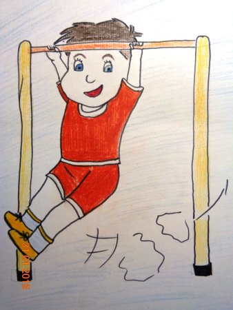 Спортсмен карандашом