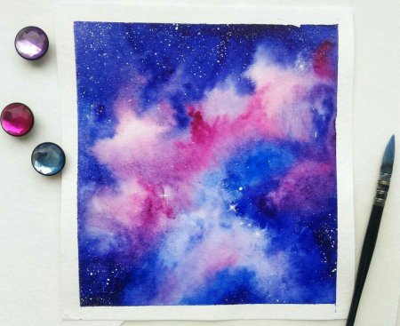 Космос акварелью