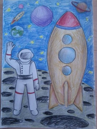 Космонавт рисунок