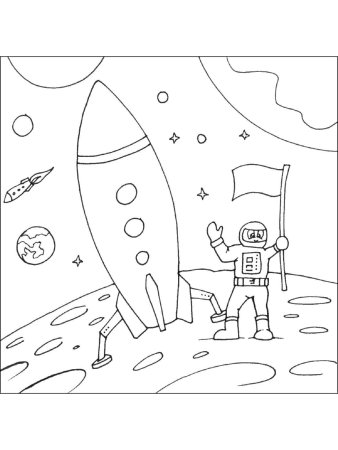 Космос рисунок карандашом
