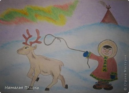 Детский рисунок тундры