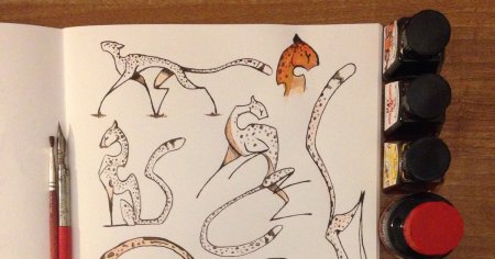 Рисунки животных для скетчбука легкие