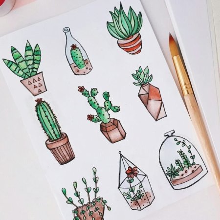 Маленькие рисунки для скейч бука