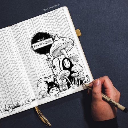 Скетчи насекомых в скетчбук