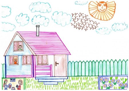 Лёгкие рисунки домов