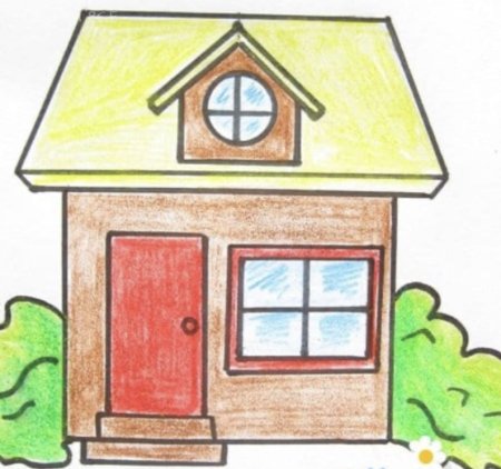 Дом карандашом