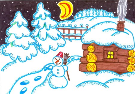 Рисунок на тему Зимушка зима