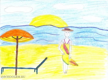 Рисунок летние каникулы легко