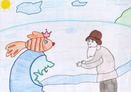 Рисунок к сказке Царевна лягушка