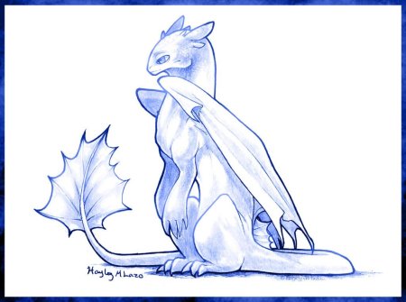 Фантастическое животное карандашом