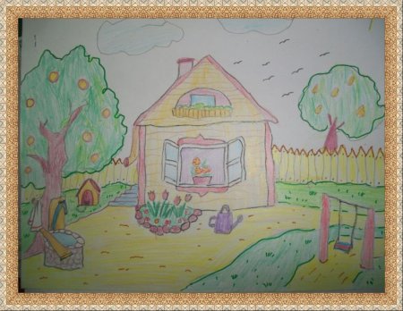 Рисунок на тему деревня