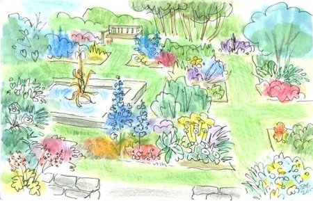 Рисунок своего сада
