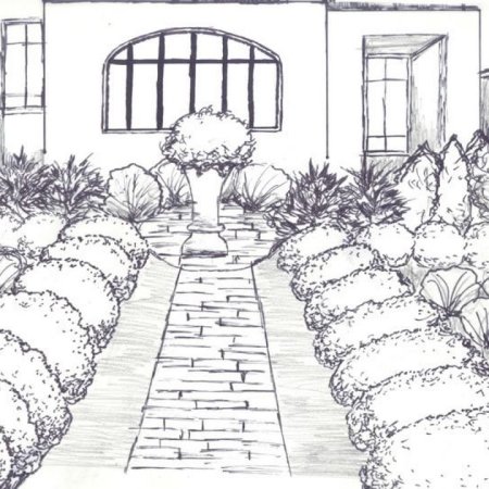 Ландшафтный дизайн набросок