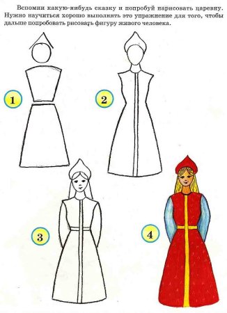 Аппликация русский народный костюм